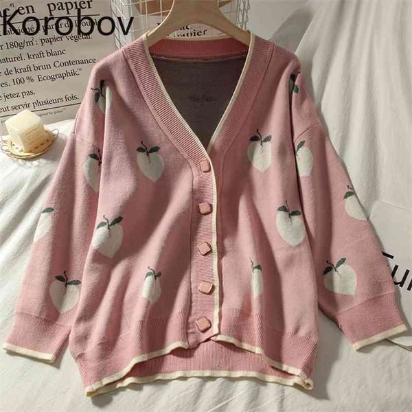 korobov korean long sleeve knit women sweaters preppy style v neck cardigans autumn winter sueter mujer outwear knitwear 210430, White
korobov korean long sleeve knit women sweaters preppy style v neck cardigans autumn winter sueter mujer outwear knitwear 210430, White