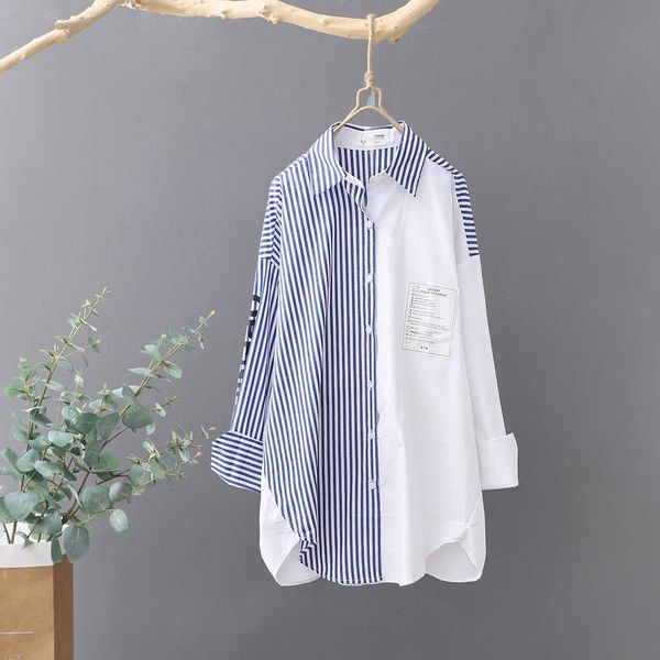 women's jackets fashion women blouse medium long striped patchwork autumn outerwear female casual shirts coats spring, Black;brown
women's jackets fashion women blouse medium long striped patchwork autumn outerwear female casual shirts coats spring, Black;brown