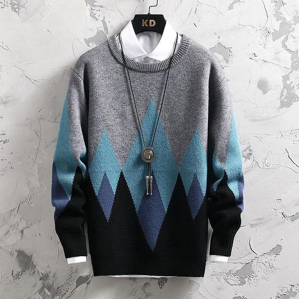 men's sweaters 2021 autumn and winter sweater knitted pullover long-sleeved casual loose, White;black
men's sweaters 2021 autumn and winter sweater knitted pullover long-sleeved casual loose, White;black