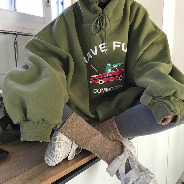 korean version of autumn and winter plus size fat 100kg hooded sweater female sister cover meat loose 210526, Black
korean version of autumn and winter plus size fat 100kg hooded sweater female sister cover meat loose 210526, Black