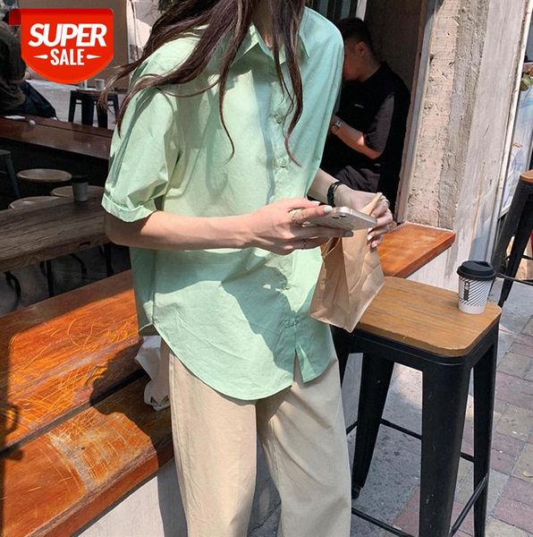 tg hong kong style lapel short-sleeved shirt women korean version of solid color single-breasted loose 13668 #jv31, Black;gray
tg hong kong style lapel short-sleeved shirt women korean version of solid color single-breasted loose 13668 #jv31, Black;gray