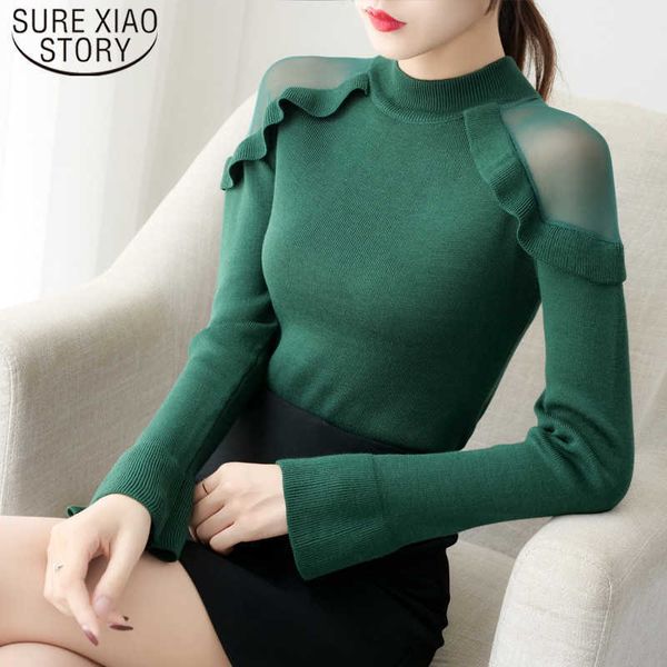 spring flare sleeve off shoulder women's sweater slim fit turtleneck fashion women sweaters korean autumn pull femme 210527, White;black
spring flare sleeve off shoulder women's sweater slim fit turtleneck fashion women sweaters korean autumn pull femme 210527, White;black