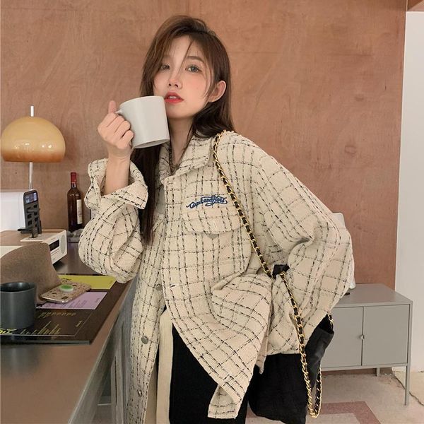 women's jackets 2021 clothing early autumn fashion embroidery loose for women all-match single-breasted korean coats, Black;brown
women's jackets 2021 clothing early autumn fashion embroidery loose for women all-match single-breasted korean coats, Black;brown