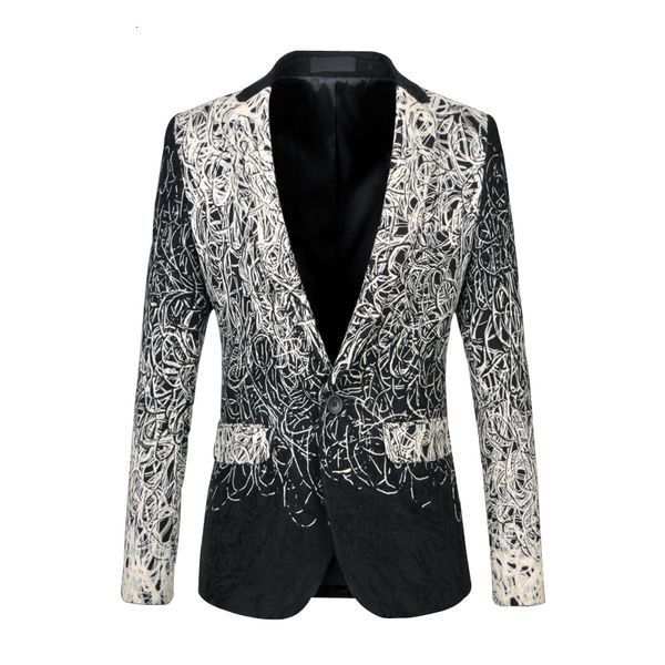 men's suits & blazers casual male blazer fashionable suit fine jacket groom stage singer host dance prom ball big size disco, White;black
men's suits & blazers casual male blazer fashionable suit fine jacket groom stage singer host dance prom ball big size disco, White;black