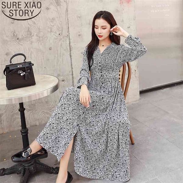 french style romantic floral dress elegant high waist fashion v-neck long dresses lantern sleeve vestido feminino 12707 210506, Black;gray
french style romantic floral dress elegant high waist fashion v-neck long dresses lantern sleeve vestido feminino 12707 210506, Black;gray