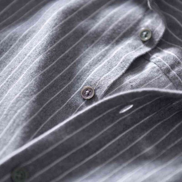 513 085 simple shirt coat men's casual loose long sleeve striped shirt2021, White;black
513 085 simple shirt coat men's casual loose long sleeve striped shirt2021, White;black