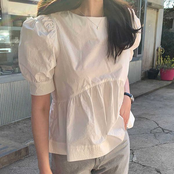 shintimes backless bow puff sleeve summer short korean fashion womens clothing white shirts casual women blouse 210615
shintimes backless bow puff sleeve summer short korean fashion womens clothing white shirts casual women blouse 210615