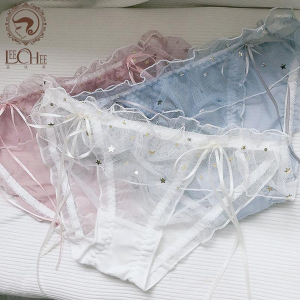 women's panties japanese gauze briefs women princesse breifs lovely bow solid ruffles underwear breathable transparent 2021, Black;pink
women's panties japanese gauze briefs women princesse breifs lovely bow solid ruffles underwear breathable transparent 2021, Black;pink