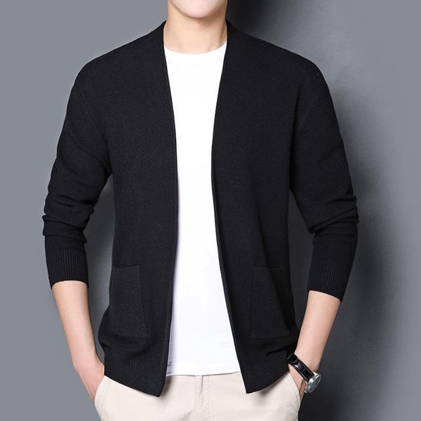 men's sweaters men sweater jacket autumn winter warm knitted cardigan with pocket streetwear fashion thick sweatercoat, White;black
men's sweaters men sweater jacket autumn winter warm knitted cardigan with pocket streetwear fashion thick sweatercoat, White;black