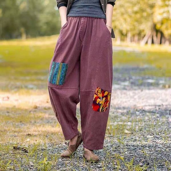 women's jeans arrival spring arts style women loose casual elastic waist ankle-length pants pocket cotton patchwork harem w184 kf4, Blue
women's jeans arrival spring arts style women loose casual elastic waist ankle-length pants pocket cotton patchwork harem w184 kf4, Blue