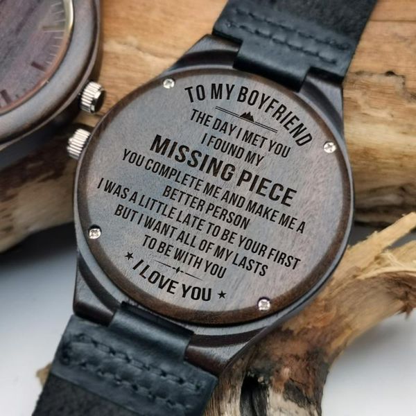 to boyfriend back carved information night light wood watch holiday birthday gift wristwatches, Slivery;brown
to boyfriend back carved information night light wood watch holiday birthday gift wristwatches, Slivery;brown