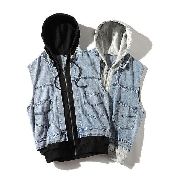 men's hoodies & sweatshirts 2021 spring hoodie fake two-piece denim vest men stitching hooded sleeveless trend korean couple black clot
men's hoodies & sweatshirts 2021 spring hoodie fake two-piece denim vest men stitching hooded sleeveless trend korean couple black clot