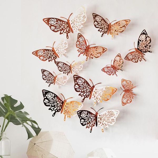 wall stickers 12 pcs/set 3d sticker butterfly 3 sizes rose gold refrigerator room wedding party birthday diy decoration
wall stickers 12 pcs/set 3d sticker butterfly 3 sizes rose gold refrigerator room wedding party birthday diy decoration