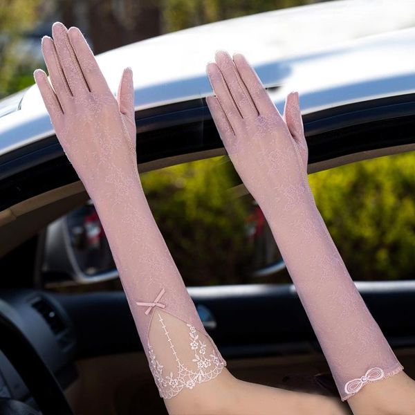 five fingers gloves long section women lace sunscreen touch screen summer thin breathable non-slip female cycling exquisite, Blue;gray
five fingers gloves long section women lace sunscreen touch screen summer thin breathable non-slip female cycling exquisite, Blue;gray