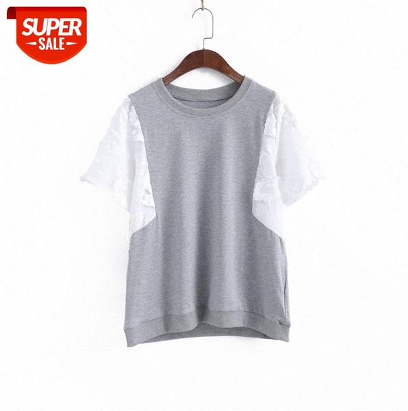 lizhiqi fashion color matching embroidered sleeves sweet and age-reducing baby shirt pullover short sleeve t-shirt female 110361 #gy5s, Black;gray
lizhiqi fashion color matching embroidered sleeves sweet and age-reducing baby shirt pullover short sleeve t-shirt female 110361 #gy5s, Black;gray