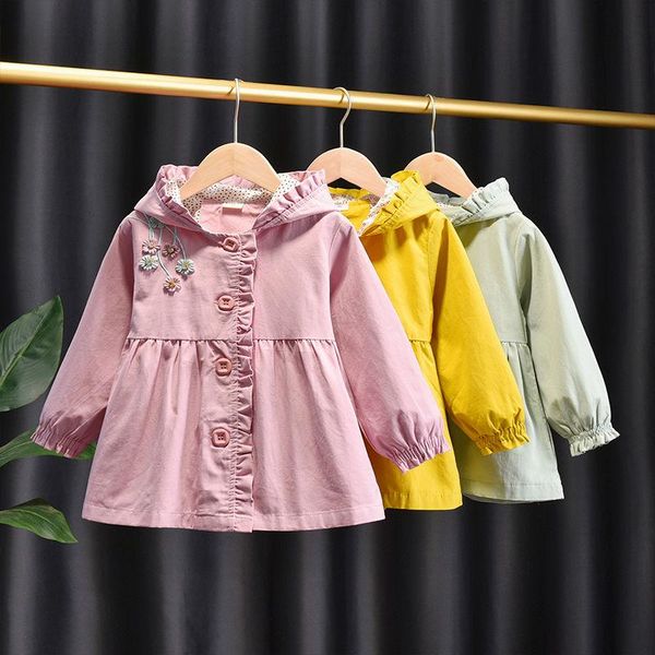girl trench coats autumn 2021 hooded flower embroidery solid loose long all match princess children outwear coat, Blue;gray
girl trench coats autumn 2021 hooded flower embroidery solid loose long all match princess children outwear coat, Blue;gray