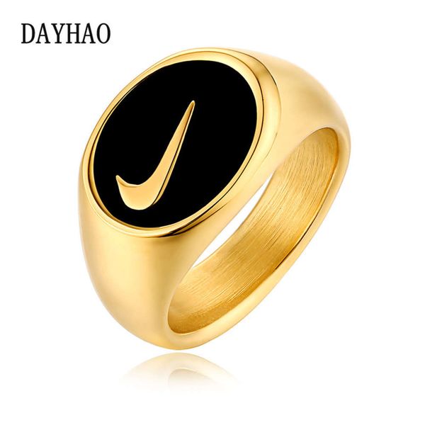 dayhao titanium steel hiphop oval hip hop creative personality street style ring, Black
dayhao titanium steel hiphop oval hip hop creative personality street style ring, Black