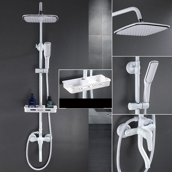 bathroom bathtub shower faucet white color brass bath mixer set waterfall rain head taps sets
bathroom bathtub shower faucet white color brass bath mixer set waterfall rain head taps sets