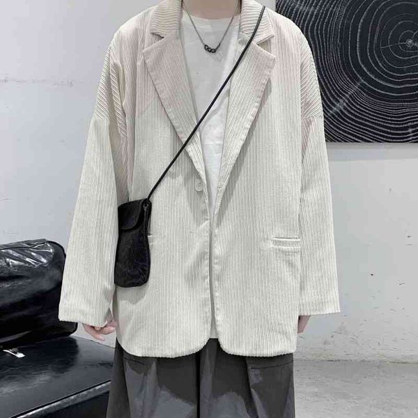 men's suits & blazers pleated blazer fashion solid color business casual dress jacket men streetwear wild loose korean suit jacket, White;black
men's suits & blazers pleated blazer fashion solid color business casual dress jacket men streetwear wild loose korean suit jacket, White;black