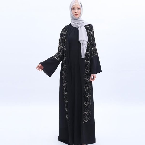 muslim women's abaya fashion shiny squins long dress turkey islamic maxi casual loose robe female elegant uae ramadan caftan dresses, Black;gray
muslim women's abaya fashion shiny squins long dress turkey islamic maxi casual loose robe female elegant uae ramadan caftan dresses, Black;gray