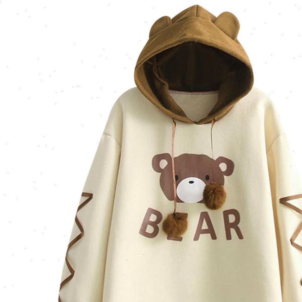 harajuku women hoodie kawaii sweatshirt bear print hoody with ear teen lace ribbon long sleeve pullover jumper top, Black
harajuku women hoodie kawaii sweatshirt bear print hoody with ear teen lace ribbon long sleeve pullover jumper top, Black