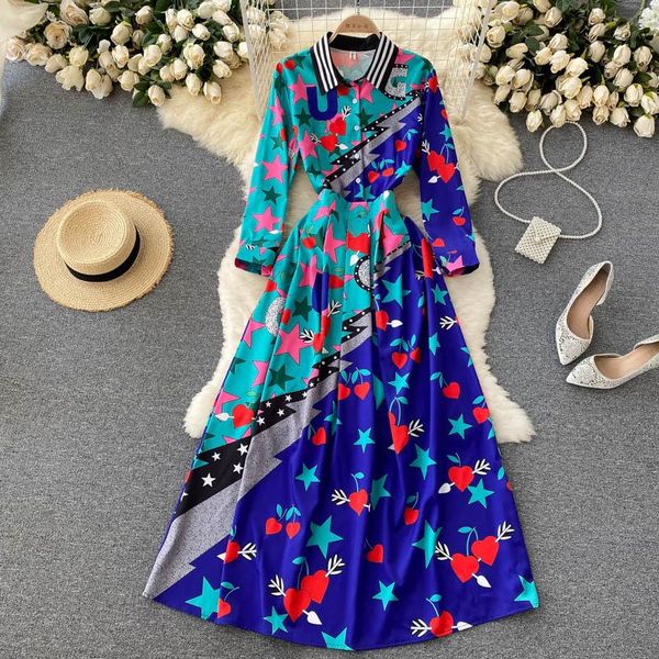 casual dresses t746 women spring autumn color matching printing slim long a-line dress sleeve vintage elegant clothes vestidos de mujer, Black;gray
casual dresses t746 women spring autumn color matching printing slim long a-line dress sleeve vintage elegant clothes vestidos de mujer, Black;gray