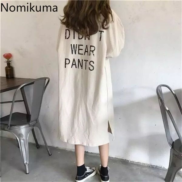 nomikuma korean loose long sleeve dress women letter printed casual harajuku mid calf dresses split chic vestidos 3e101 210514, Black;gray
nomikuma korean loose long sleeve dress women letter printed casual harajuku mid calf dresses split chic vestidos 3e101 210514, Black;gray