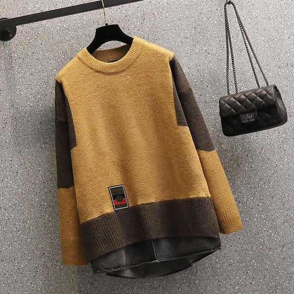 women's sweaters vanovich clothesfall 2021 loose korean style design o-neck pullover womens winter, White;black
women's sweaters vanovich clothesfall 2021 loose korean style design o-neck pullover womens winter, White;black