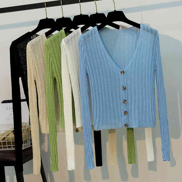 women's knits & tees summer single breasted short knitted cardigan female v neck long sleeve casual thin sweater jacket knitwear f, White
women's knits & tees summer single breasted short knitted cardigan female v neck long sleeve casual thin sweater jacket knitwear f, White