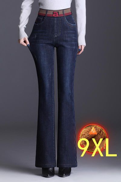 woman winter warm velvet classic jeans flared pants fashion high waist plus size elastic belt slim elegant lady full length women's & c, Black;white
woman winter warm velvet classic jeans flared pants fashion high waist plus size elastic belt slim elegant lady full length women's & c, Black;white