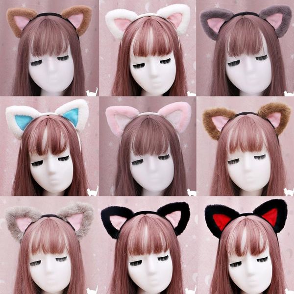 women furry plush cat ears headband contrast color kitty elastic hair hoop japanese kawaii lolita cosplay headpiece accessories
women furry plush cat ears headband contrast color kitty elastic hair hoop japanese kawaii lolita cosplay headpiece accessories