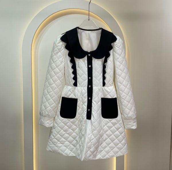 2021 winter white cotton women's dresses designer scoop collar buttons pockets thick dresses womens 110101, Black
2021 winter white cotton women's dresses designer scoop collar buttons pockets thick dresses womens 110101, Black