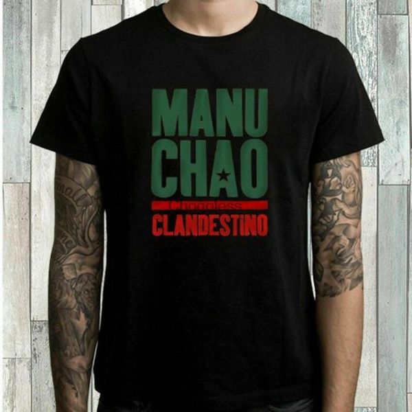 men's t-shirts fashion t shirt manu chao clandestino logo mens black tshirt, White;black
men's t-shirts fashion t shirt manu chao clandestino logo mens black tshirt, White;black
