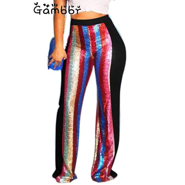 women's pants & capris 2021 long sleeve autumn winter fashion high elastic waist trousers sequins patchwork wide leg famale club party, Black;white
women's pants & capris 2021 long sleeve autumn winter fashion high elastic waist trousers sequins patchwork wide leg famale club party, Black;white