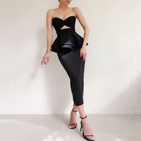 casual dresses wholesale women's multi-color strapless ruffle mid-length tight celebrity cocktail party bandage dress, Black;gray
casual dresses wholesale women's multi-color strapless ruffle mid-length tight celebrity cocktail party bandage dress, Black;gray