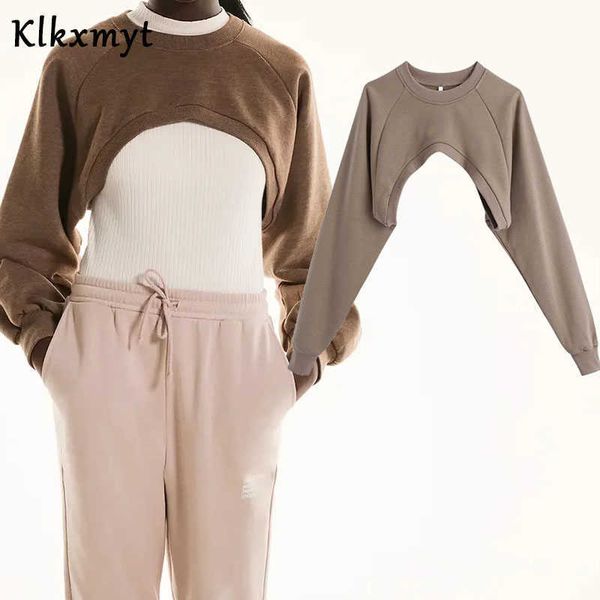 klkxmyt za women fashion arm warmer asymmetric cropped sweatshirt vintage high neck long sleeve female pullovers chic 210527, Black
klkxmyt za women fashion arm warmer asymmetric cropped sweatshirt vintage high neck long sleeve female pullovers chic 210527, Black