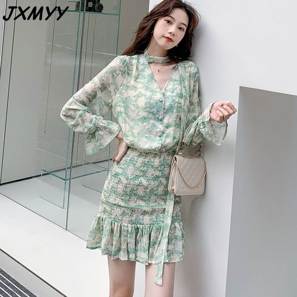 fashion new products spring/summer chiffon floral dress pleated waist ruffled v-neck long sleeve dress jxmyy 210412, Black;gray
fashion new products spring/summer chiffon floral dress pleated waist ruffled v-neck long sleeve dress jxmyy 210412, Black;gray