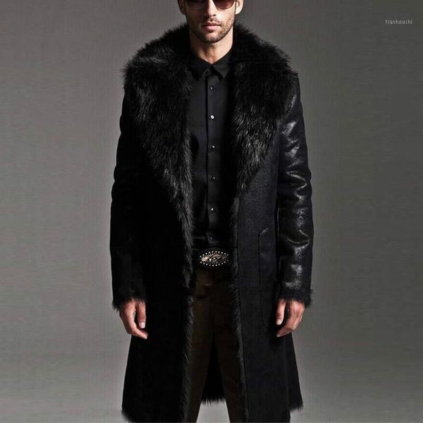 men's fur & faux fashion men winter leather jacket long coats both sides wear thick waterproof reversible overcoat male plus size 7xl, Black
men's fur & faux fashion men winter leather jacket long coats both sides wear thick waterproof reversible overcoat male plus size 7xl, Black