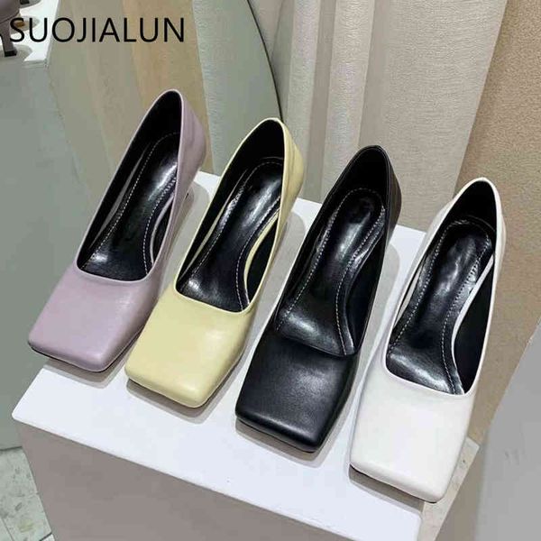 suojialun 2021 spring women square toe pumps shoes thick high heels shallow slip on dress shoes fashion casual pump c0407, Black
suojialun 2021 spring women square toe pumps shoes thick high heels shallow slip on dress shoes fashion casual pump c0407, Black