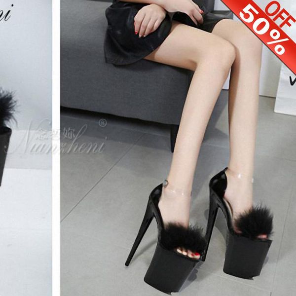 open-toed sandals 20cm high bottom cover heel ultra waterproof 8 inch platform club for women's shoes fashion show red, Black
open-toed sandals 20cm high bottom cover heel ultra waterproof 8 inch platform club for women's shoes fashion show red, Black