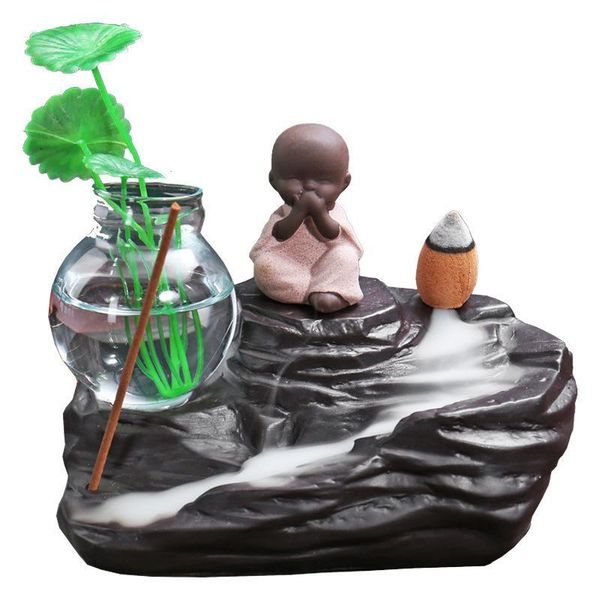 fragrance lamps traditional buddhist monk backflow incense burner mountain shape smoke waterfall ceramic censer retro lotus stick holder
fragrance lamps traditional buddhist monk backflow incense burner mountain shape smoke waterfall ceramic censer retro lotus stick holder