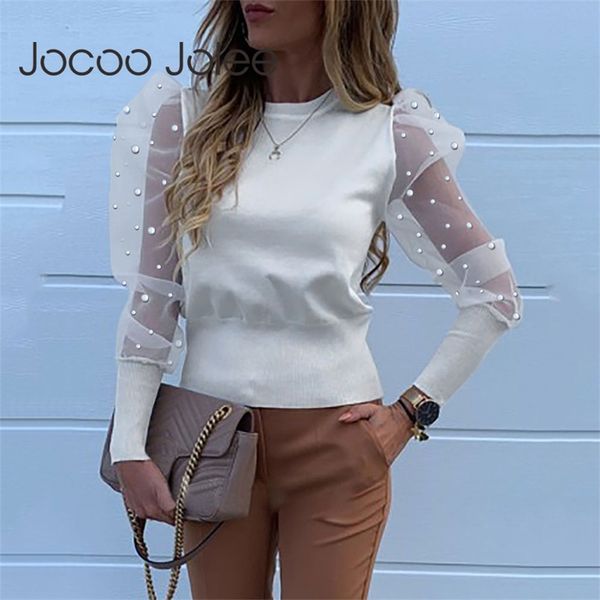 women beading mesh blouse spring long sleeve solid pearl beaded design puff shirt casual elegant office 210416, White
women beading mesh blouse spring long sleeve solid pearl beaded design puff shirt casual elegant office 210416, White