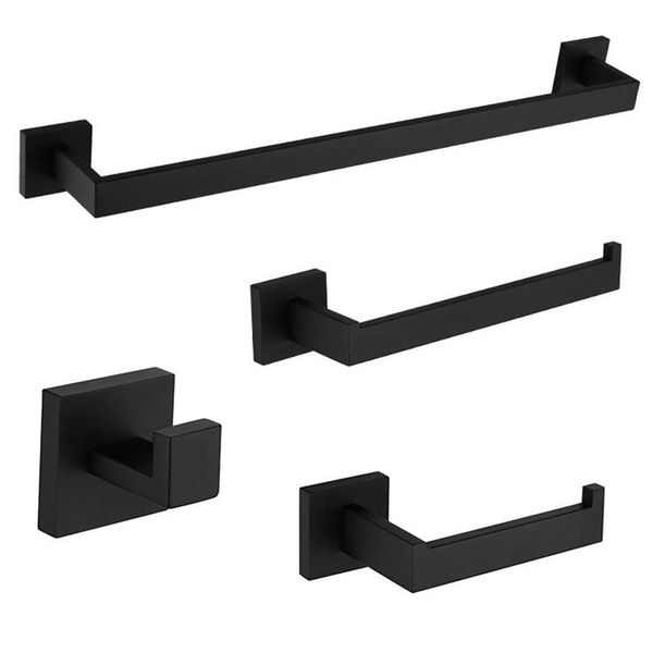 towel racks 4-piece bathroom hardware accessory set stainless steel matte black 24 inch bar + toilet paper holder hook
towel racks 4-piece bathroom hardware accessory set stainless steel matte black 24 inch bar + toilet paper holder hook