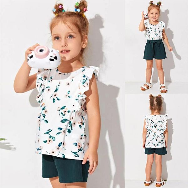 summer 2pcs girls clothes set cute toddler baby floral print ruffle sleeveless shorts outfits fashion kids clothing, White
summer 2pcs girls clothes set cute toddler baby floral print ruffle sleeveless shorts outfits fashion kids clothing, White