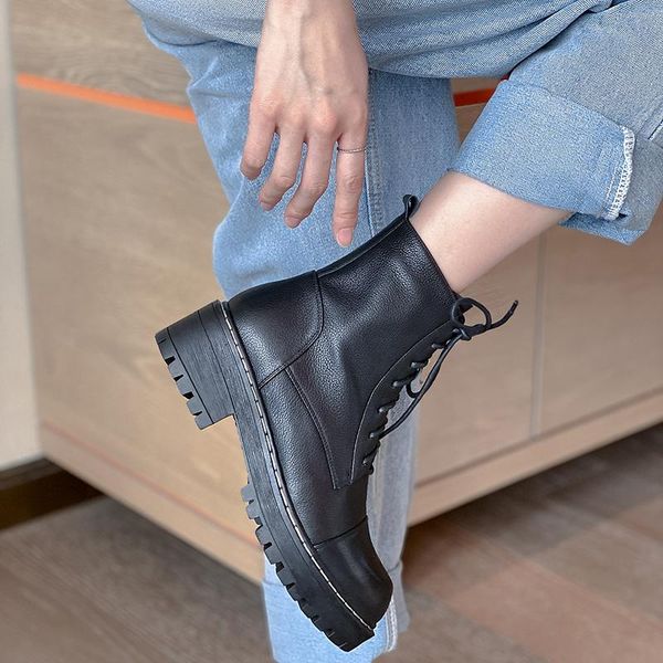 boots mezereon zipper women shoes full grain leather fashion round toe ankle punk style cross-tied, Black
boots mezereon zipper women shoes full grain leather fashion round toe ankle punk style cross-tied, Black