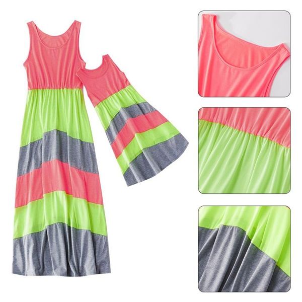 casual dresses mother mommy daughter matching clothes summer sleeveless maxi tank dress color block striped print loose sundress, Black;gray
casual dresses mother mommy daughter matching clothes summer sleeveless maxi tank dress color block striped print loose sundress, Black;gray