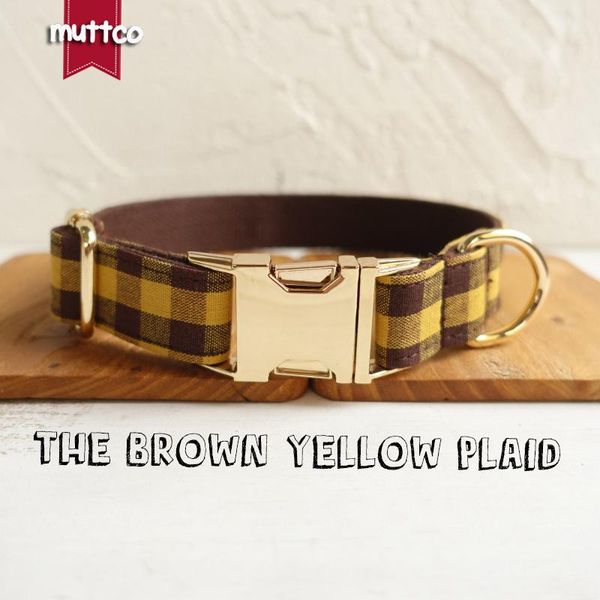 dog collars & leashes 10pcs/lot muttco resistance to bite self-design collar the brown yellow plaid double cloth handmade basic 5 sizes udc0
dog collars & leashes 10pcs/lot muttco resistance to bite self-design collar the brown yellow plaid double cloth handmade basic 5 sizes udc0