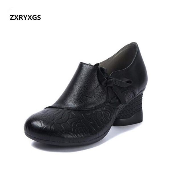 dress shoes noble 100% natural full genuine leather women high heeled 2021 bow embossing fashion thick with heels, Black
dress shoes noble 100% natural full genuine leather women high heeled 2021 bow embossing fashion thick with heels, Black