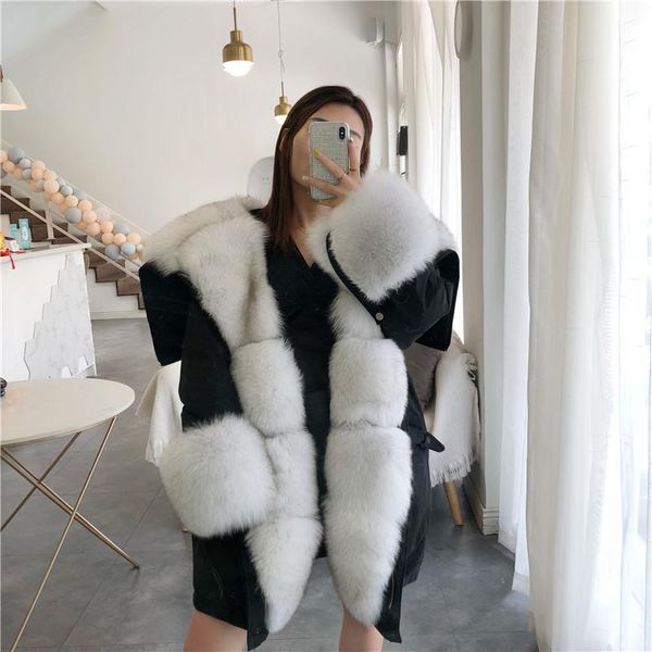 women's fur & faux winter ladies natural jacket thickening raccoon warm down-filled parka women long coat, Black
women's fur & faux winter ladies natural jacket thickening raccoon warm down-filled parka women long coat, Black