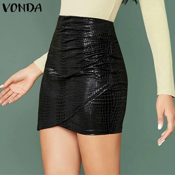 skirts plus size women's skirt 2021 vonda pu high waist pencil evening party club wear ladies fashion bodycon short mini, Black
skirts plus size women's skirt 2021 vonda pu high waist pencil evening party club wear ladies fashion bodycon short mini, Black